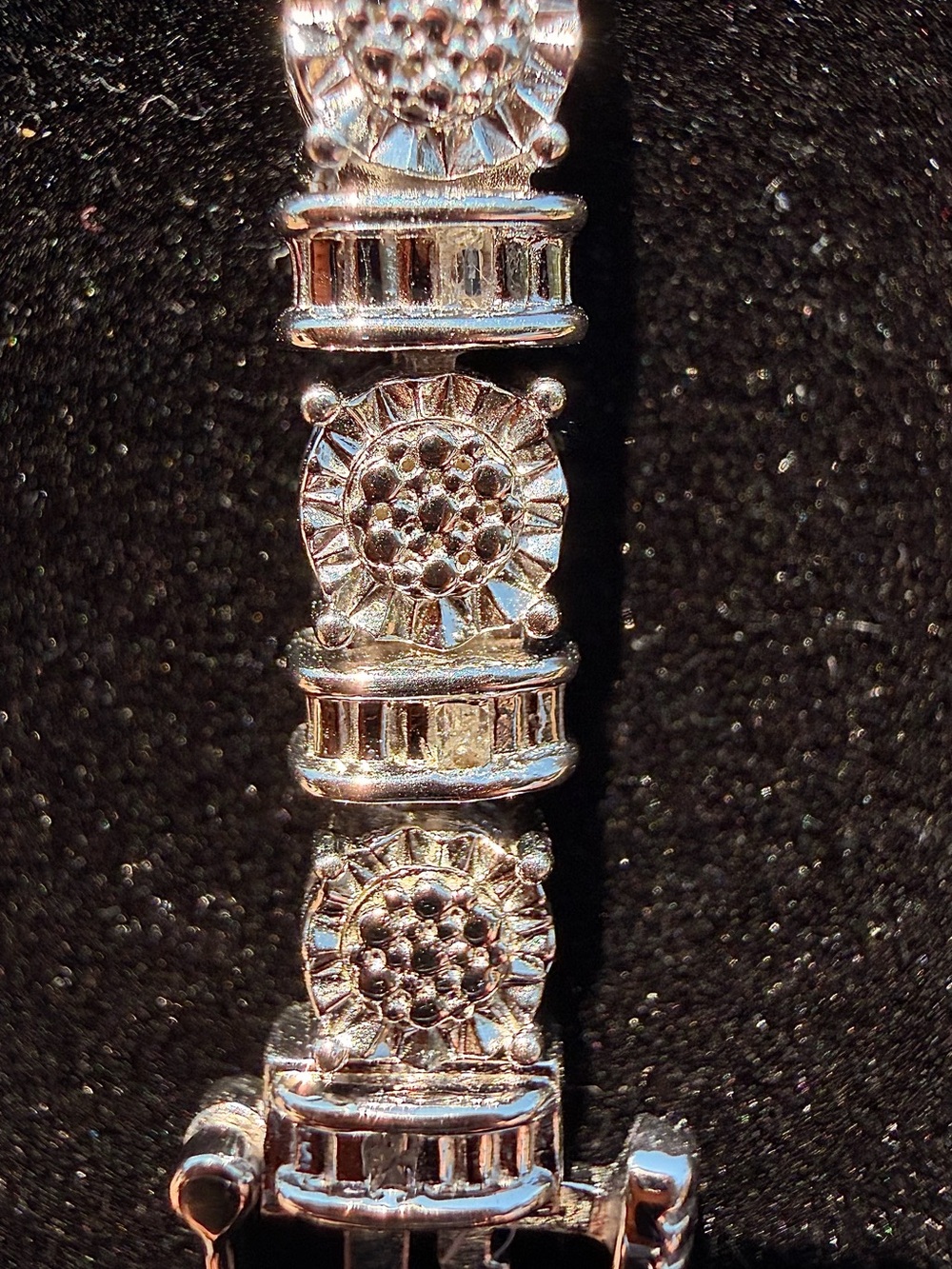 7” Fancy 14K White Gold Over Sterling Silver 0.25 CTW Diamond Tennis Bracelet - Picture 6 of 12